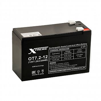 Аккумулятор Xtreme VRLA 12v  7.2Ah (OT7.2-12) фото 354x354